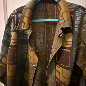 Source Unknown Multicolor Patterned Blazer